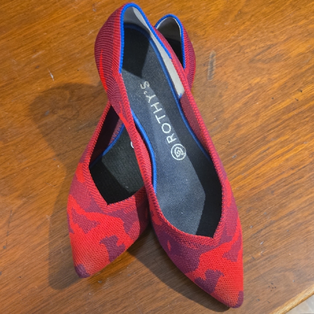 Rothy's Red Casual Flats Slip-On Comfort